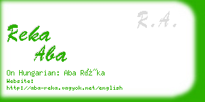 reka aba business card